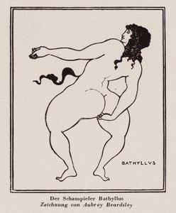 Bathyllus, roomalainen tanssija ja pantomimus-soittaja (kynä ja muste)