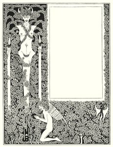 Suunnittelu "Salomen" otsikkosivulle (kaiverrus) tekijältä Aubrey (after) Beardsley