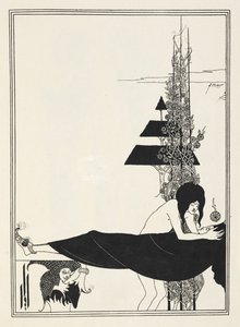 Kuvitus Oscar Wilden "Salomeen". tekijältä Aubrey (after) Beardsley