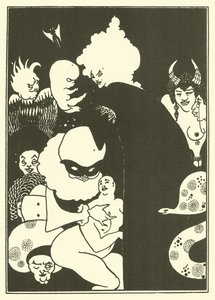 Lucianin oudot olennot (litografia) tekijältä Aubrey (after) Beardsley