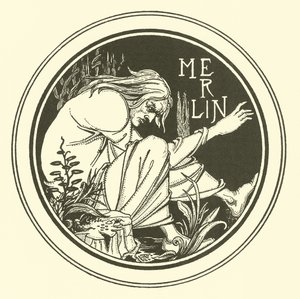 Merlin (litografia) tekijältä Aubrey (after) Beardsley