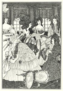 Kaunottarien ja kaunottarien taistelu (kaiverrus) tekijältä Aubrey (after) Beardsley