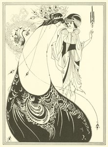 Riikinkukkohame (litografia) tekijältä Aubrey (after) Beardsley