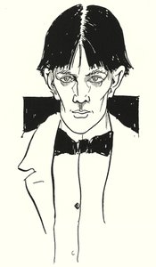 Aubrey Beardsleyn muotokuva itse tekijältä Aubrey Beardsley