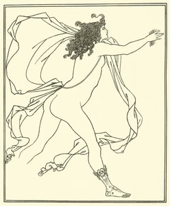 Apollo jahtaa Daphnea tekijältä Aubrey Beardsley