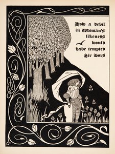 Bors kieltäytyy rikkomasta selibaattilupaustaan - tekijältä Aubrey Beardsley