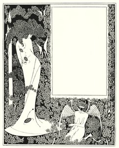 Sisältö reunuksen suunnittelu tekijältä Aubrey Beardsley