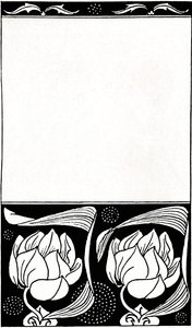 Suunnittelu The Woman Who Died -elokuvan kanteen, 1914 tekijältä Aubrey Beardsley