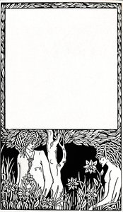 Suunnittelu Pagan Papers -lehteen, 1893, 1914 tekijältä Aubrey Beardsley