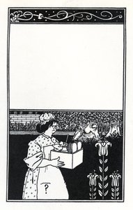 H.D. Traillin teoksen "The Barbarous Britishers" kannen suunnittelu. tekijältä Aubrey Beardsley