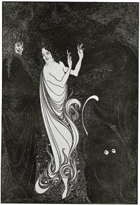 Das Rheingoldin neljäs taulukko, kuvitus teoksesta "The Savoy", 1896 tekijältä Aubrey Beardsley