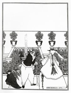 Etukannen suunnittelu The Savoylle, 1896 tekijältä Aubrey Beardsley