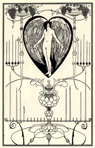 Kuvitus Marc-André Raffalovichin teokseen The Mirror of Love, 1895 tekijältä Aubrey Beardsley