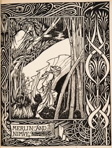Merlin ja Nimue tekijältä Aubrey Beardsley