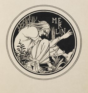 Merlin viidenkymmenen piirustuksen kirjasta tekijältä Aubrey Beardsley