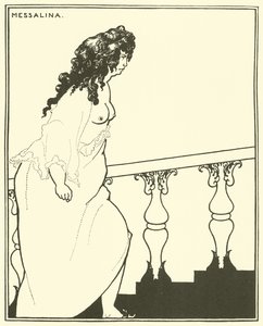 Messalina palaa kylpylästä tekijältä Aubrey Beardsley