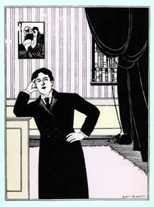 Oscar Wilde, noin 1895 (silkkipaino). tekijältä Aubrey Beardsley