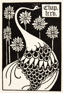Peacock, luvun otsikko tekijältä Aubrey Beardsley