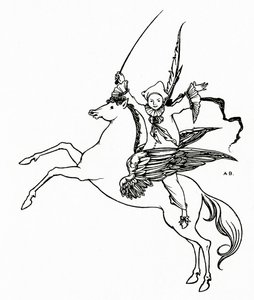Kiekko Pegasuksessa, 1894 tekijältä Aubrey Beardsley