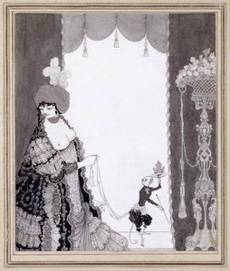 Nainen apinan kanssa, 1897. tekijältä Aubrey Beardsley