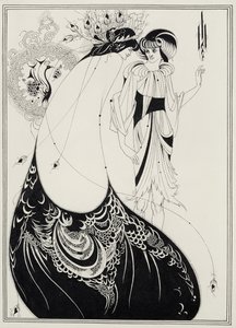 Huonekalut ja erilaiset esineet 1100- ja 1300-luvuilta tekijältä Aubrey Beardsley