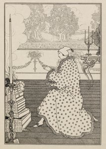 Paronin rukous. Kirjasta "The Rape of the Lukon". kirjasta viisikymmentä piirustusta tekijältä Aubrey Beardsley