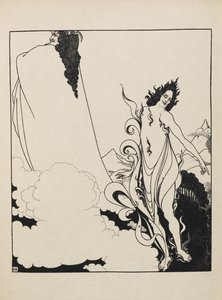 Neljäs Reinikultan taulu viidenkymmenen piirustuksen kirjasta tekijältä Aubrey Beardsley