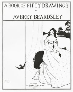 Nimisivu julkaisulle "A Book of Fifty Drawings", 1897 tekijältä Aubrey Beardsley