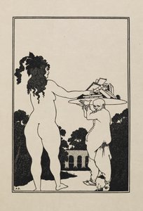 piirros viidenkymmenen piirustuksen kirjasta tekijältä Aubrey Beardsley