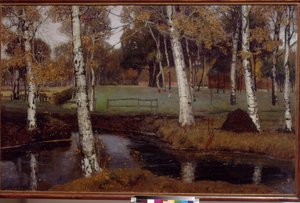 Overbeck, Fritz (1869-1909) maisema. Öljy kankaalle tekijältä August Overbeck