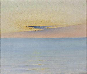 Meri auringonlaskun aikaan tekijältä August Hagborg