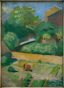 Näkymä viereiseen puutarhaan (Bonn) tekijältä August Macke