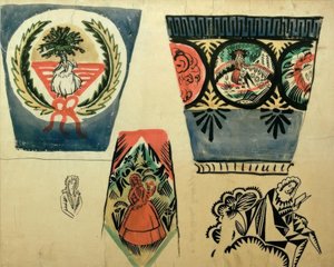 Kolme maljakkoa tekijältä August Macke