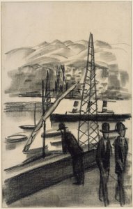 Satama ja vuoret tekijältä August Macke