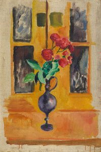 Japanilaisia ruusuja sinisessä lasissa tekijältä August Macke