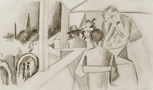 Luftschiffcafé tekijältä August Macke
