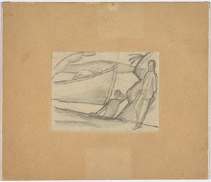 miehiä rannalla tekijältä August Macke