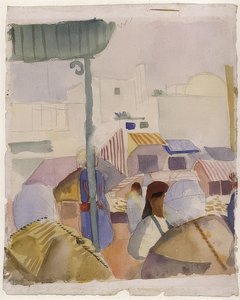 Markkinat Tunisissa (II). 1914 tekijältä August Macke