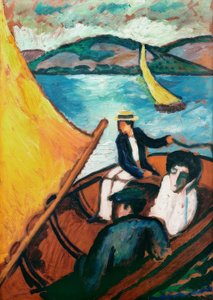 Segelboot, Tegernsee tekijältä August Macke