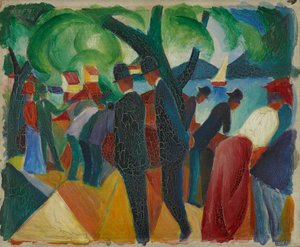 Kävely sillalla tekijältä August Macke
