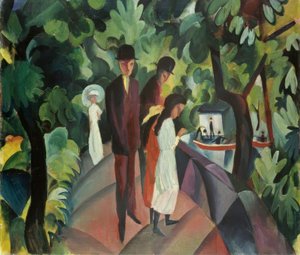 Spaziergang auf der Brücke tekijältä August Macke