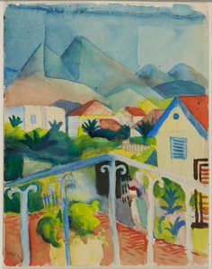 St. Germain lähellä Tunisia tekijältä August Macke