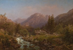 Vuoristomaisema tekijältä August Piepenhagen