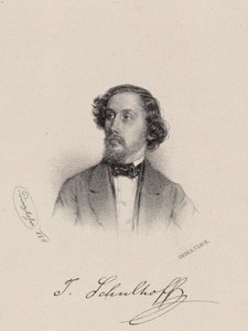 Pianisti ja säveltäjä Julius Schulhoffin muotokuva 1825-1898, 1850.