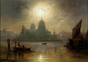 Venetsia, kuutamoilta Santa Maria della Saluten yllä