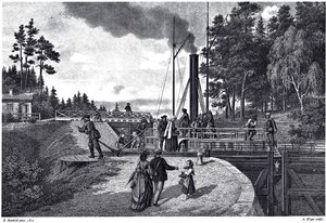 Näkymä Juustilan sulusta Suomessa, 1873