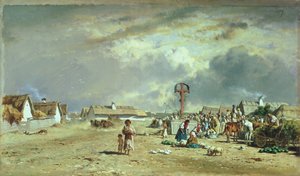 Markkinat Szolnokissa, Unkarissa tekijältä August Xaver Karl von Pettenkofen