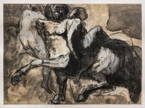 Kentauri sieppaa kaksi naista tekijältä Auguste (after) Rodin