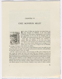 Frédéric Mistral: Mémoires et Recits by Frédéric Mistral: nainen ja mies hevosen selässä (sivu 65) tekijältä Auguste Brouet