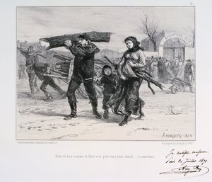 Polttopuiden kerääminen, Pariisin piiritys, Ranskan ja Preussin sota, 1870 1871
